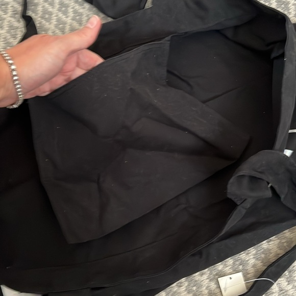 Pink Large Tote Bag Black and Silver Iridescent NWT - Picture 9 of 9